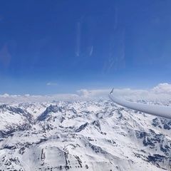 Flugwegposition um 13:43:51: Aufgenommen in der Nähe von Gemeinde Lech, Lech, Österreich in 3206 Meter